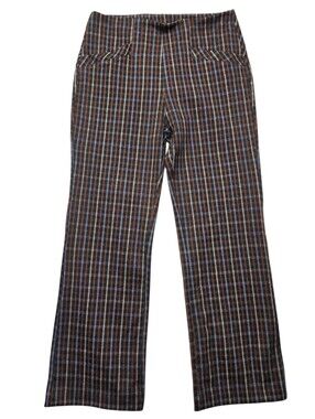 Liverpool Los Angeles Plaid Pull-On Ankle Pants Stretch Career Size 8
